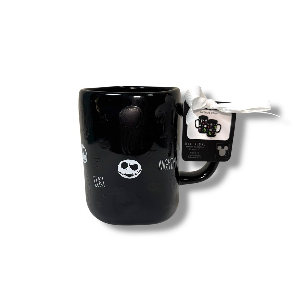 Disney Rae Dunn Nightmare Before Christmas Color Changing‎ Mug With Hot Beverage